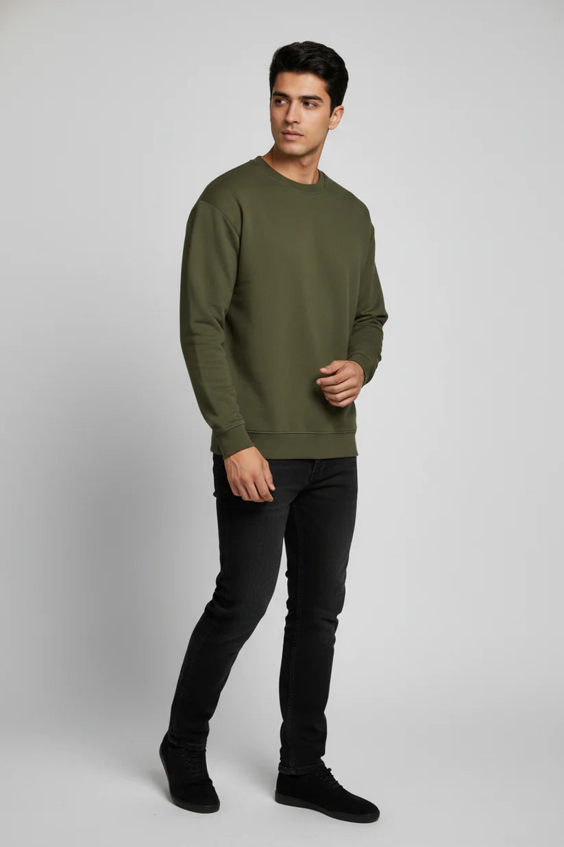 Olive Crewneck Sweatshirt